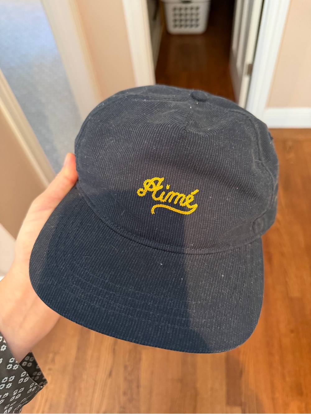 Aime Leon Dore Navy Cap with Yellow Embroidered Logo